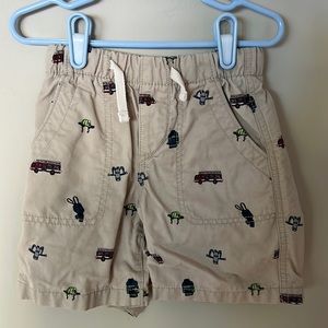 Gap kids firemen shorts khaki size 4.